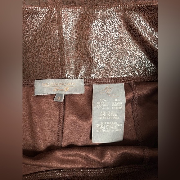 Seven7 classy suede brown midi pencil skirt - Picture 4 of 4